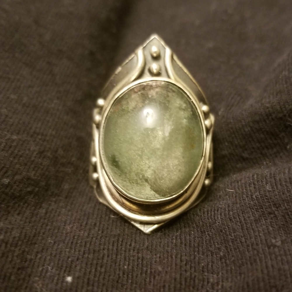 Sterling Silver Acid Queen Jewelry Chlorite Quartz Warrior Ring